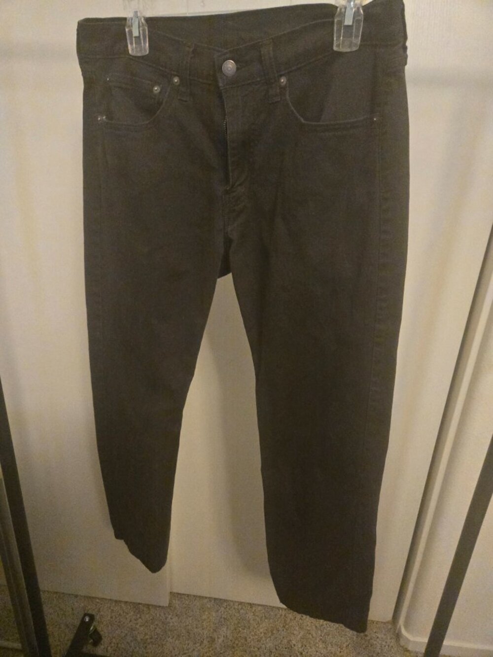Levi's® 502™ Regular Taper-Fit Stretch Jeans - Black - 32 x 30